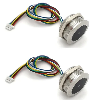 2X Металлическое светодиодное кольцо управления GM861 с индикаторной лампой Интерфейс UART 1D / 2D штрих-код, QR-код, модуль считывания штрих-кода