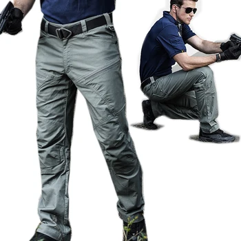 Новые тактические брюки Мужские с несколькими карманами, Защищающие от царапин, водонепроницаемые брюки полной длины, брюки-карго, тренировочный комбинезон, тактильные ощущения на открытом воздухе