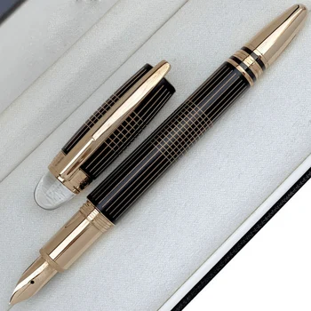 Высококачественная Шариковая ручка MB Monte из черной смолы Star Midnight Luxury Business Rollerball, Подарочные канцелярские принадлежности для офиса NDL33966L