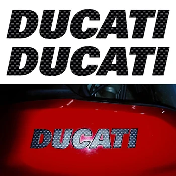 Виниловый Карбон для Ducati Наклейка с логотипом Мотоциклетный бак Наклейка на шлем Белый Красный Черный